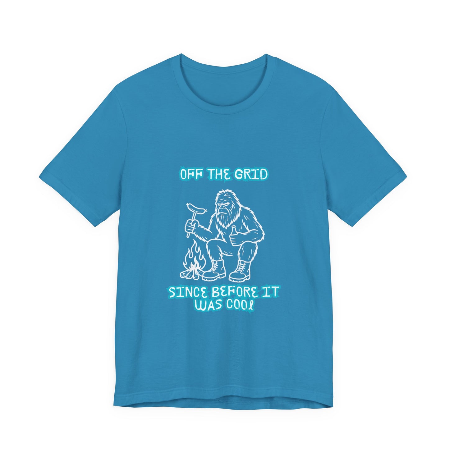 Off The Grid Tee — "Since Before It Was Cool" Retro Graphic Sasquatch T-Shirt