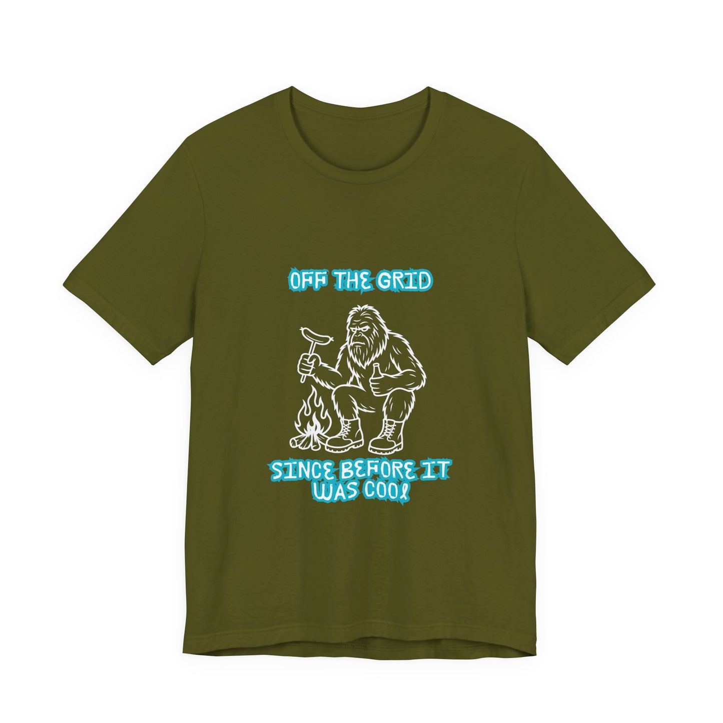 Off The Grid Tee — "Since Before It Was Cool" Retro Graphic Sasquatch T-Shirt