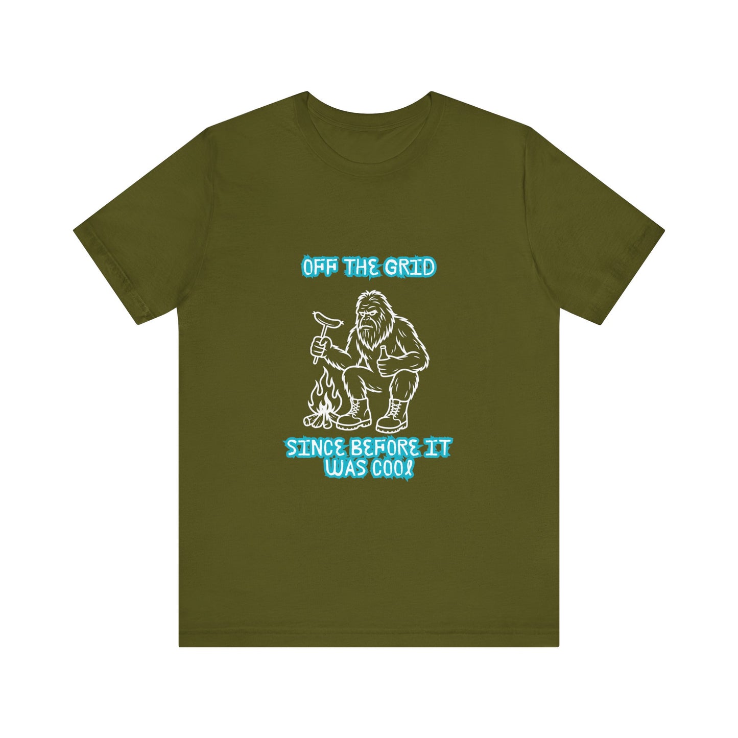 Off The Grid Tee — "Since Before It Was Cool" Retro Graphic Sasquatch T-Shirt