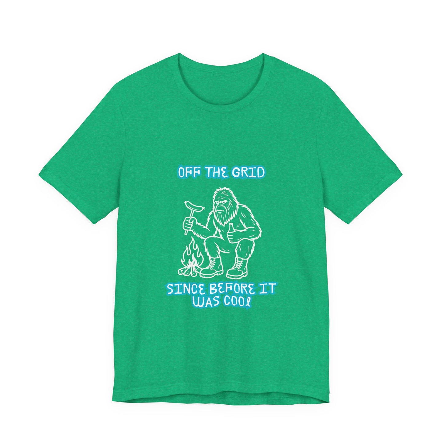 Off The Grid Tee — "Since Before It Was Cool" Retro Graphic Sasquatch T-Shirt
