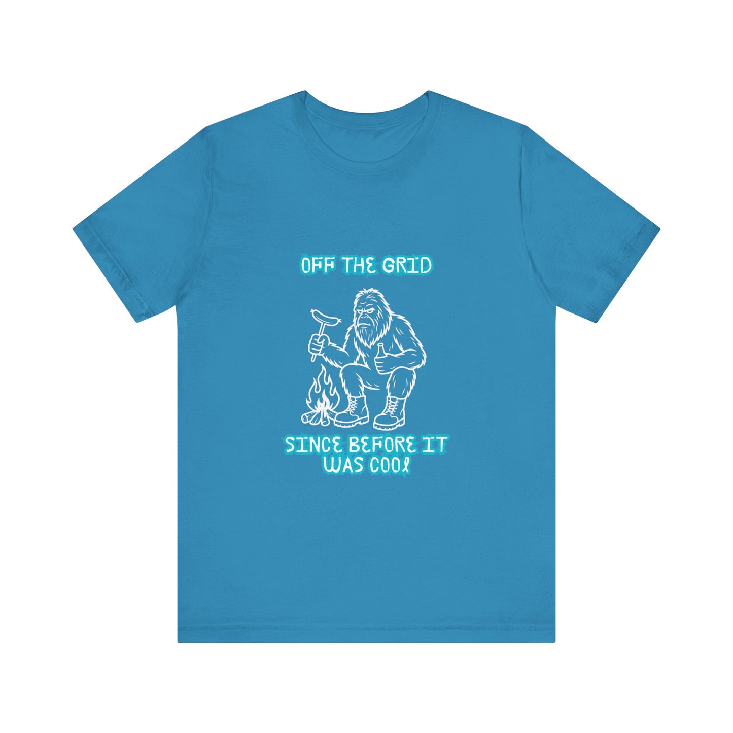 Off The Grid Tee — "Since Before It Was Cool" Retro Graphic Sasquatch T-Shirt